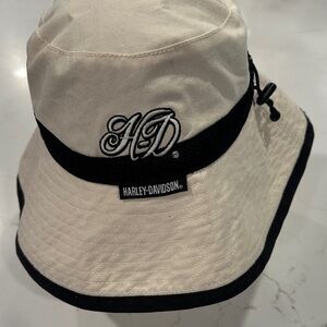 Harley-Davidson Beige and Black Bucket Hat